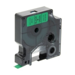 Label cassette DYMO D1 Standard 9mm x 7m.  black on green (texto negro/fondo verde) (40919)