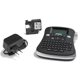 Rotuladora DYMO LabelManager LM210D plata/negra QWERTY, portátil, LCD, 20 estilos/200 símbolos