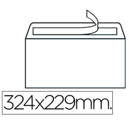 (250) Sobres LIDERPAPEL 324x229mm offset blanco nº14 100gr DIN C4 (31929)