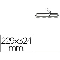 (250) Bolsas LIDERPAPEL 229x324mm celulosa blanco nº8 100gr DIN expandido (31940)