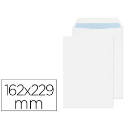 (500) Bolsas LIDERPAPEL 229x162mm offset blanco nº16 90gr tamaño C5 (33309)