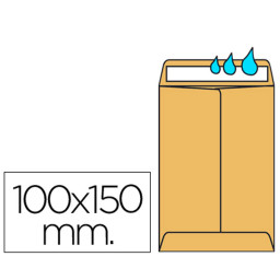 (1000) Bolsas LIDERPAPEL 145x100mm celulosa caña nº0 70gr Salarios (31932)