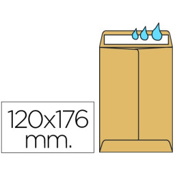 (1000) Bolsas LIDERPAPEL 170x120mm kraft marrón nº2 70gr Salarios (31934)