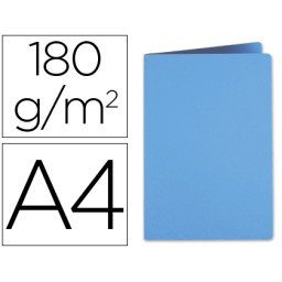 (50) Subcarpetas LIDERPAPEL cartulina A4 azul celeste 185gr. 