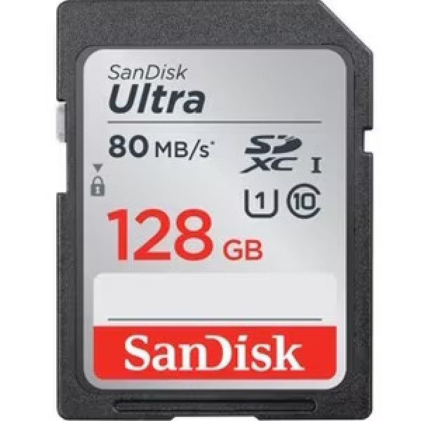 Tarjeta SDHC SANDISK Ultra 128GB UHS-I U1 Class10  80MB/s