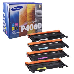 (4) Toner HP-SAMSUNG CLP360 CLP365 CLX3300 CLX3305 SL-C410W 4x1.500p. (CLT-P406C/ELS)