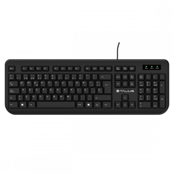 Teclado TALIUS 502 Advance black USB español, formas redondeadas, con cable USB