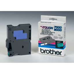 C.12mm BROTHER PT7000 negro sobre verde cinta rotuladora laminada 15m.
