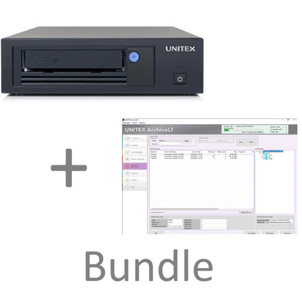 Unidad de cinta externa UNITEX LTO-8 USB3.0/SAS +software ArchiveLT Standard Windows Unidad de cinta externa UNITEX LTO-8 USB3.0/SAS +software ArchiveLT Standard Windows