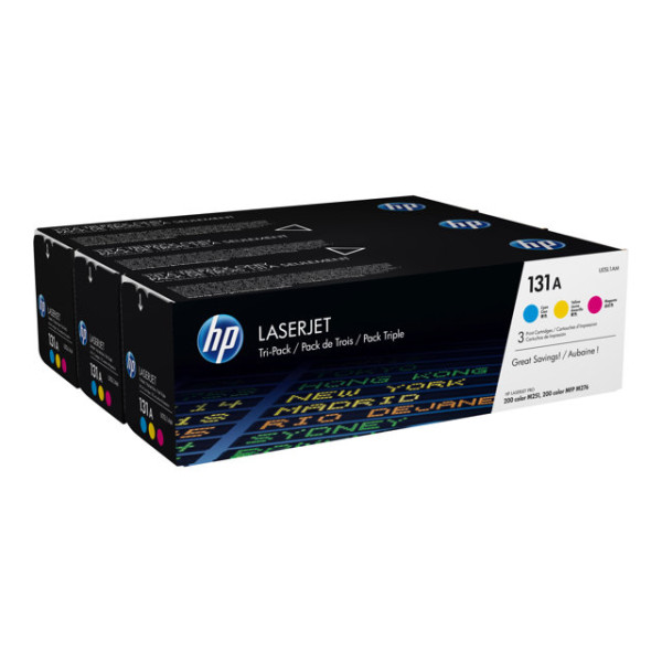 (3) Toner HP #131A Lj.Pro200 M251 M276 3x1.800p. - MULTIPACK 3-COLORES C/M/Y
