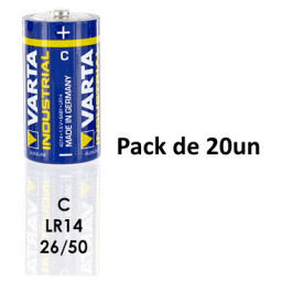 (20) Pila VARTA Alcalina LR14 Tipo C Industrial (canon incluido)