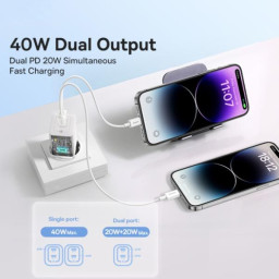 GAN5 PRO FASTCHARGER C+C40W WH