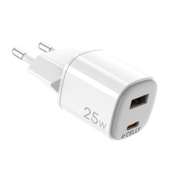 CARGADOR GAN 1USB 1USBC 25W WH