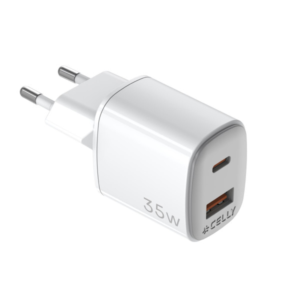CARGADOR GAN 1USB 1USBC 35W WH