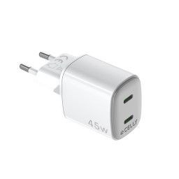 CARGADOR GAN 2USBC 45W WH