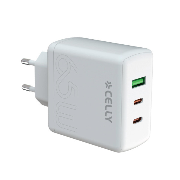 CARGA RED 2USBC Y USB 65W GAN WH