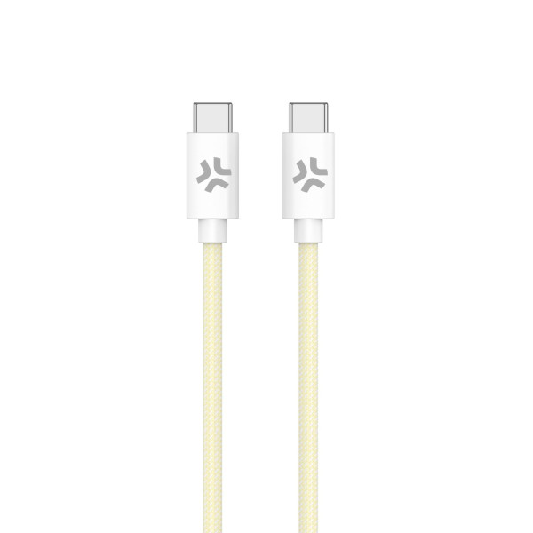 CABLE USBC-USBC 1.5M YL COTTON 60W