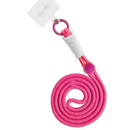 NECKLACE UNI NYLON PINK FL