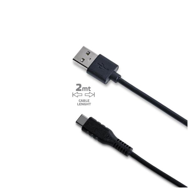 CABLE USBA-USBC 2M BK 15W