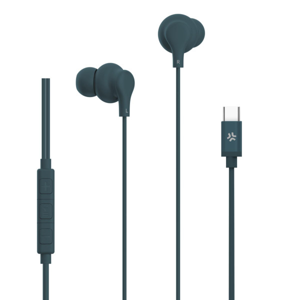 AURICULARES CABLE USB-C AZUL