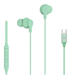 AURICULARES CABLE USB-C VERDE