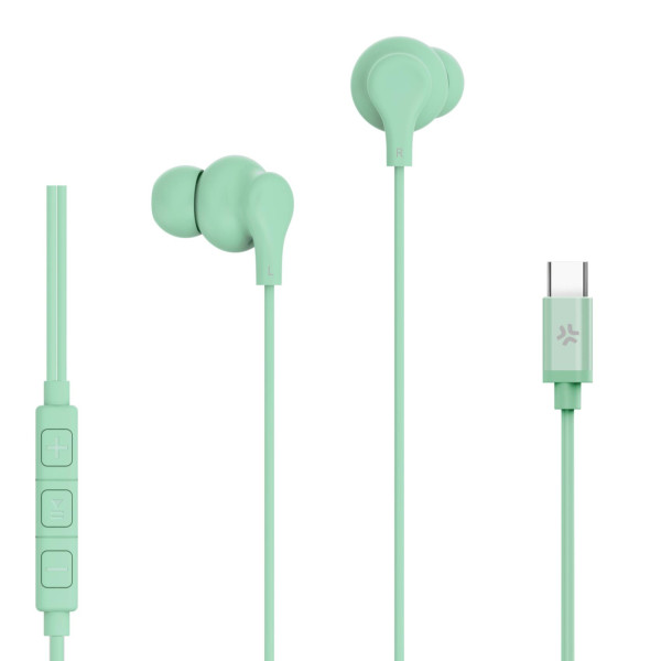 AURICULARES CABLE USB-C VERDE