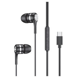 AURICULARES TIPO-C BK - BASIC