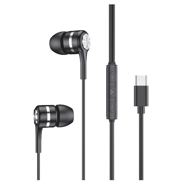 AURICULARES TIPO-C BK - BASIC