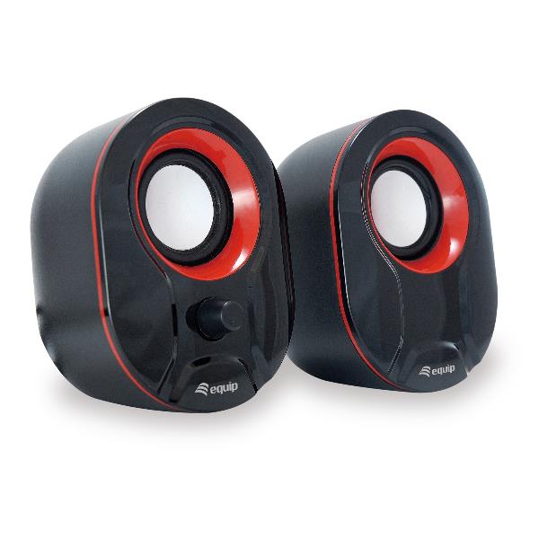 STEREO 2.0 SPEAKER, BLACK + RED