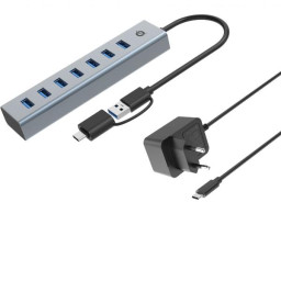 7-PORT USB 3.0 HUB + POWER ADAPTER