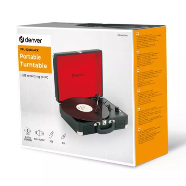 TOCADISCOS USB - NEGRO