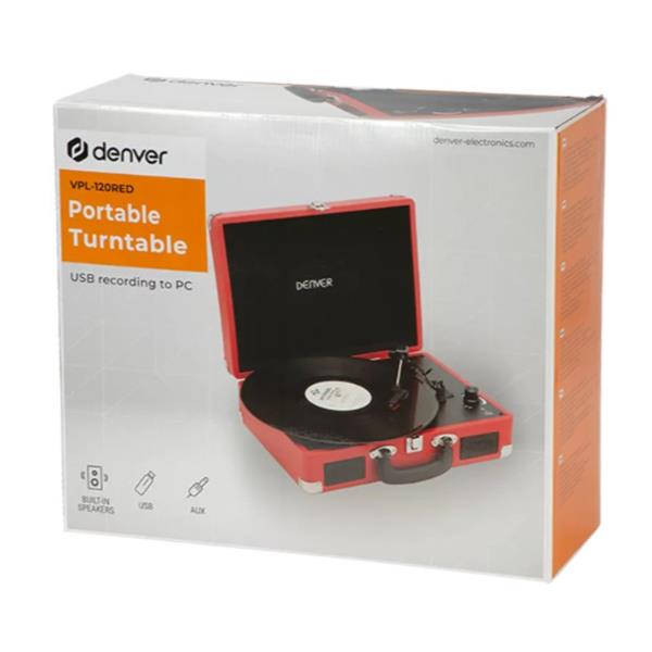 TOCADISCOS USB - ROJO