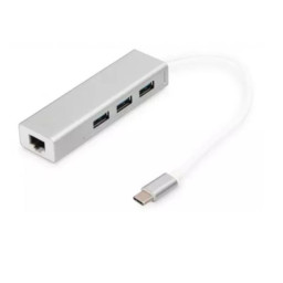USB TYPE-C  3-PORT HUB + GIGABIT ET