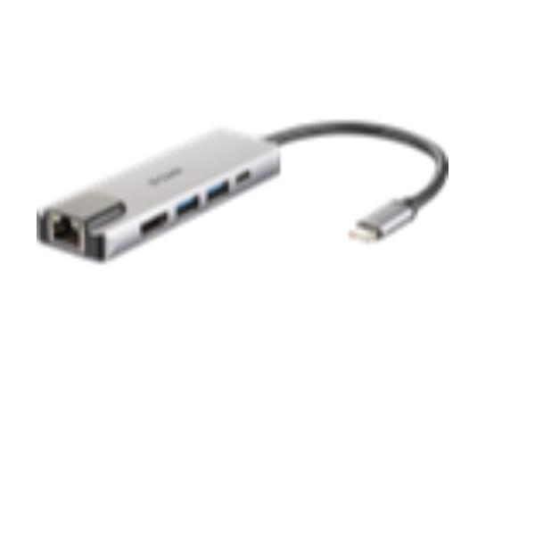 HUB USB-C T 2USBA 1RJ-45 1USBC HDMI