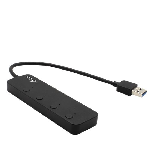 USB 3.0 METAL HUB 4 PORT WITH INDIV