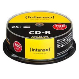 CD-R 700 MB/80 MIN 52X CAJA 25U