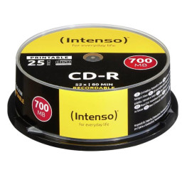 CD-R 700 MB/80 MIN 52X CAJA 25U IMP