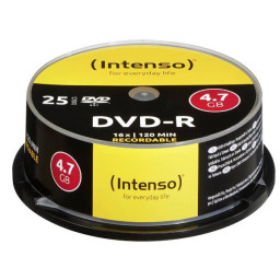 DVD-R 4,7 GB VELOCIDAD 16X CAJA 25U