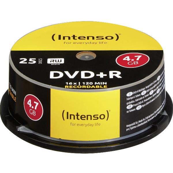 DVD+R 4,7 GB VELOCIDAD 16X CAJA 25U