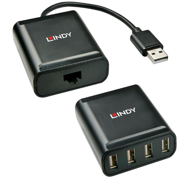 USB 2.0 CAT.5 EXTENDER 60M, 4 PORTS