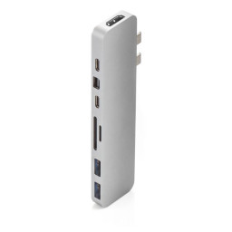HUB USB-C HYPER PRO 8 EN 2 - GRIS