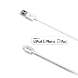 CABLE USBA-LIGHTNING 2M WH 12W