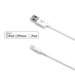 CABLE USBA-LIGHTNING 1MT WH 12W