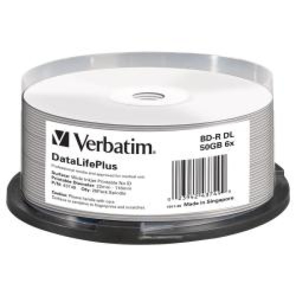 BD-R DL 50GB 6X 25PACK SPINDLE