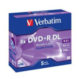 DVD R 8.5 8X JEWELL 5 D.CAPA VERBAT