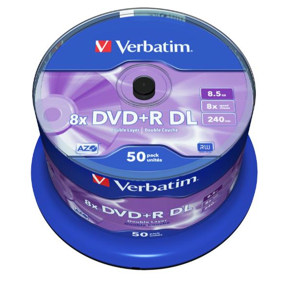 DVD+R DL MATT SILVER PACK50