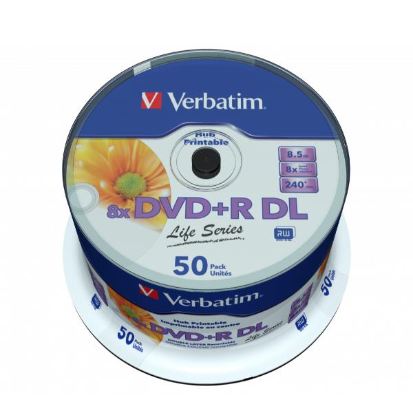 DVD+R DL 8.5GB 8X PACK50 HUB PRINT